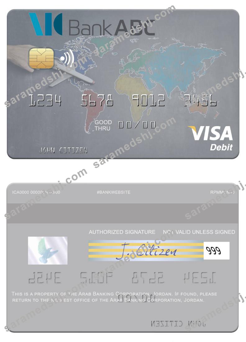 Jordan Arab Banking Corporation visa debit card